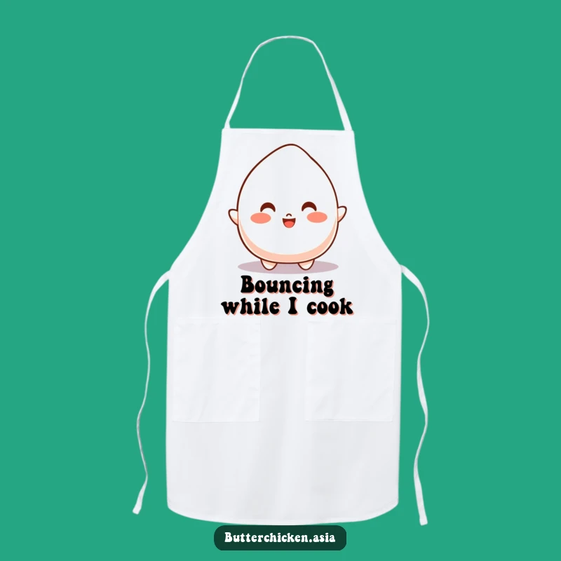 Funny Bouncy Mochi Apron: Cook with Pep, A Lively Kitchen Funny Gift!