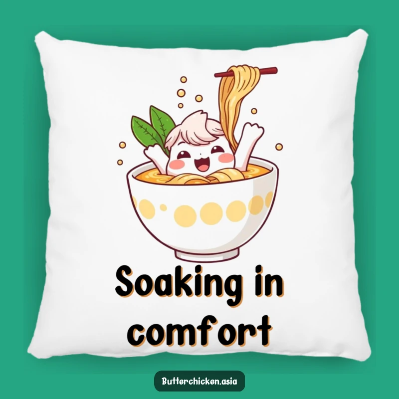 Funny Ramen Pillow: Cozy Splashing Character for a Cheerful Home