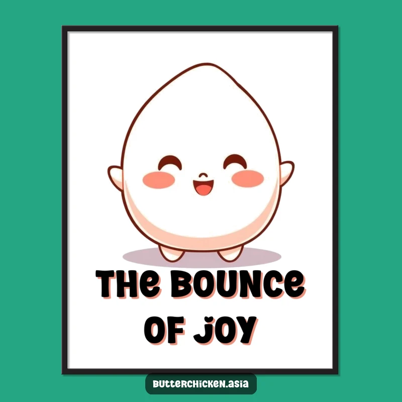 Funny Bouncy Mochi Digital Art: Instant Energy for Walls, A Dynamic Funny Gift!