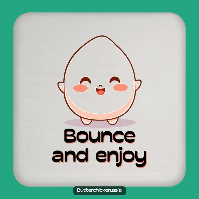 Funny Bouncy Mochi Coaster: Protect Surfaces with a Bounce, A Fun Funny Gift!