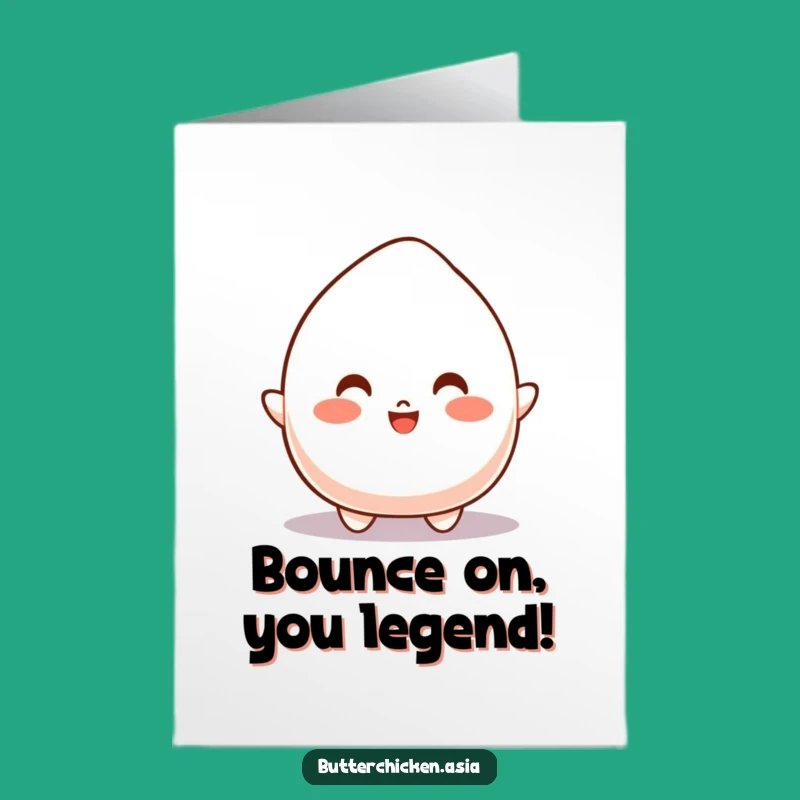 Free Printable Congrats Card: Bouncy Mochi Joyful Bounce Funny Downloadable Gift