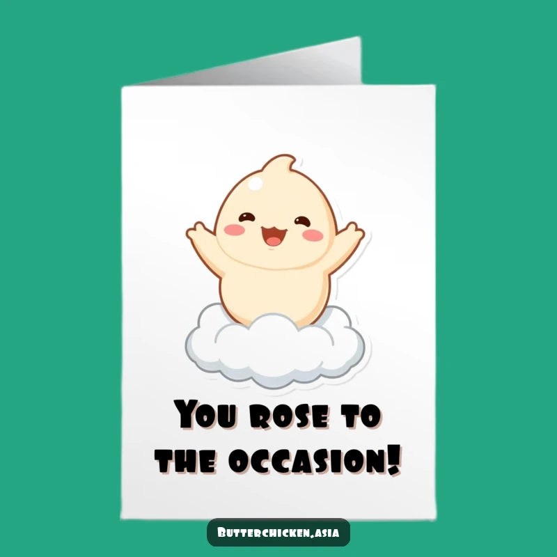 Free Printable Dumpling Congratulations Card: Funny Character Downloadable Greeting