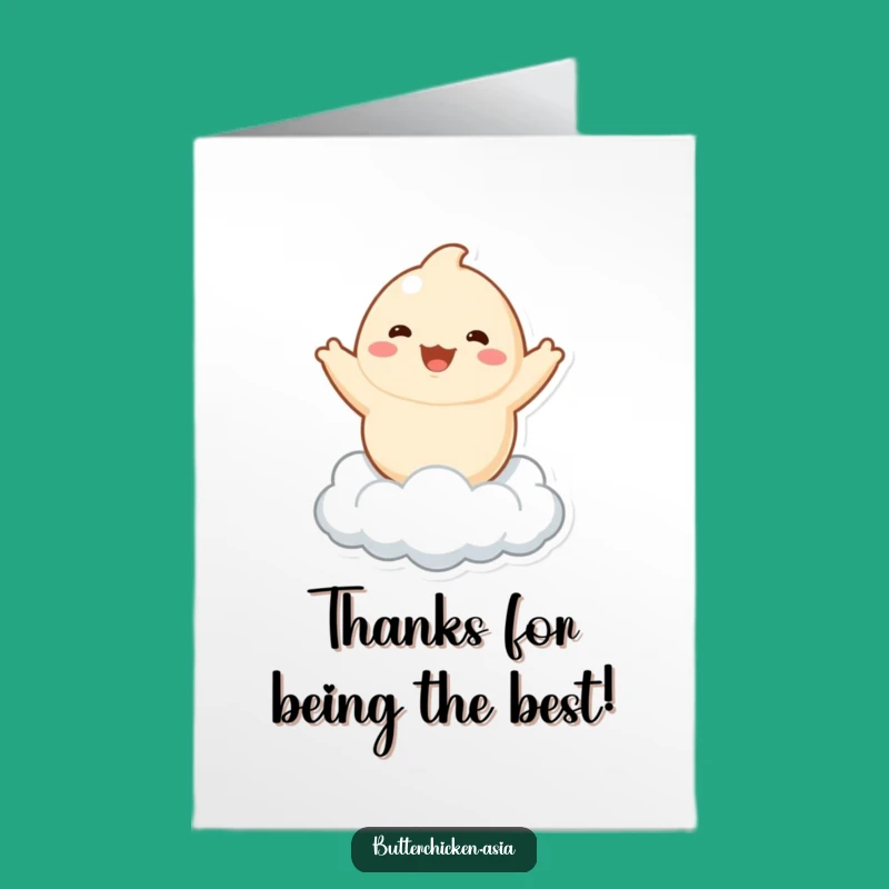 Free Printable Dumpling Thank You Card: Funny Character Downloadable Greeting