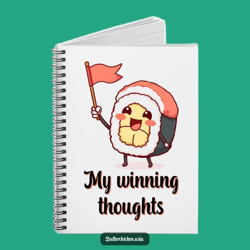 Funny Sushi Roll Notebook: Jot Down Ideas with this Cheerful Character