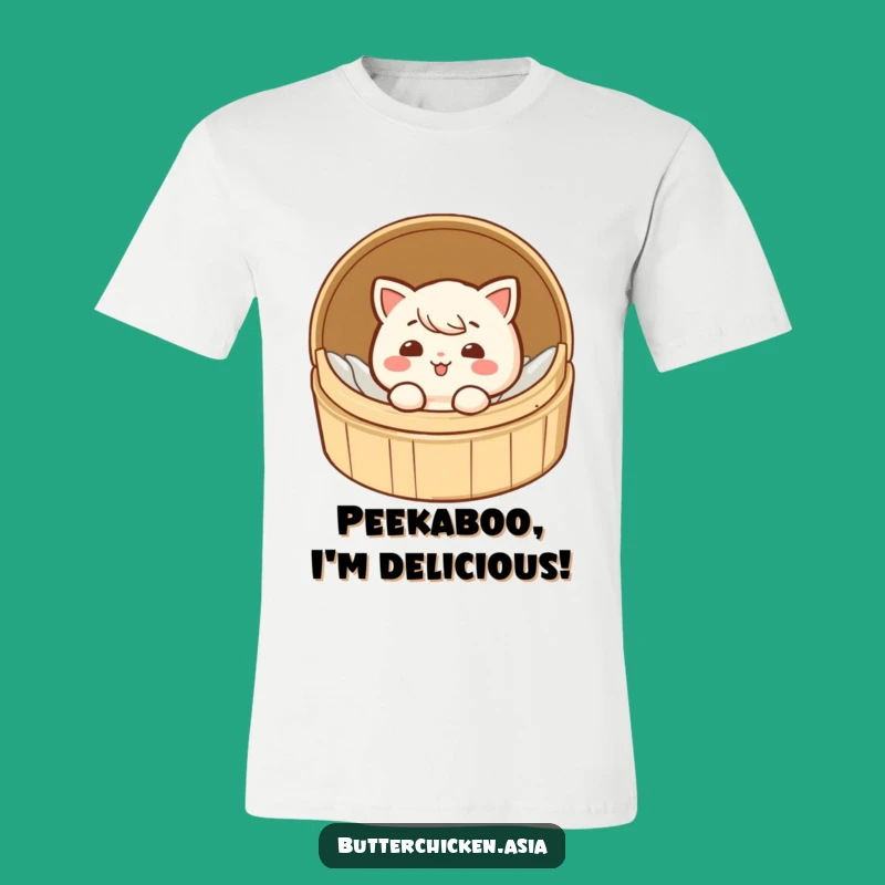 Funny Dim Sum T-Shirt - Giggling Steamed Dumpling Character Tee